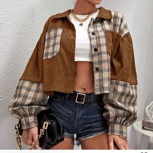 Corduroy patchwork jacket
